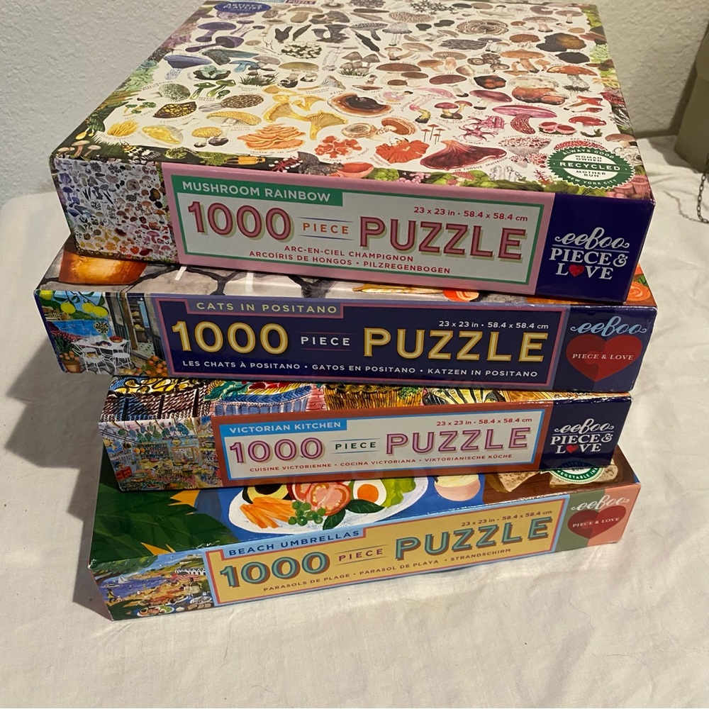 eeBoo 1000 Piece Puzzle Bundle - 4 puzzles